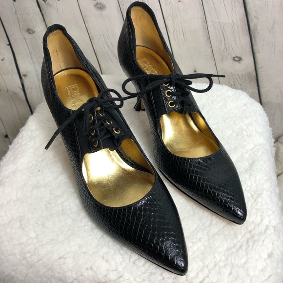 DKNY Feminine Black Heels Size 8 - Picture 4 of 7